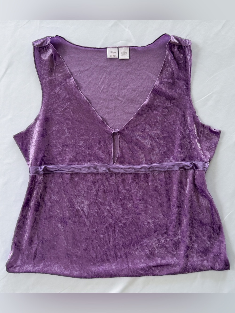 Vintage Purple Crushed Velvet Cami XL